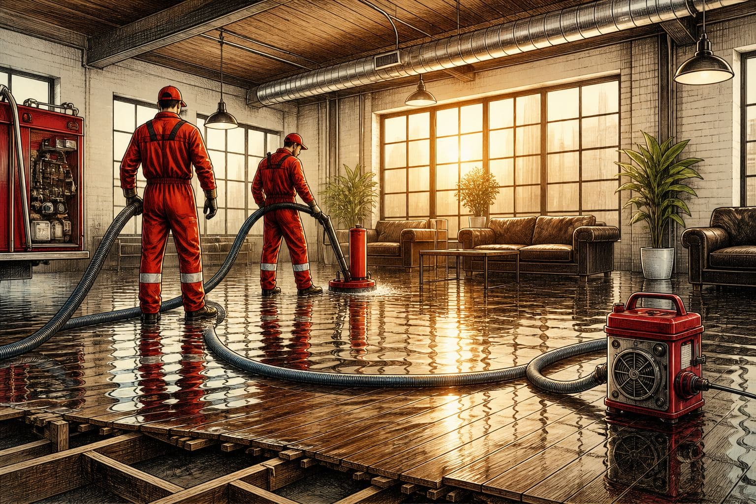 Emergency water extraction in an NYC property